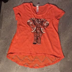 Coral elephant shirt